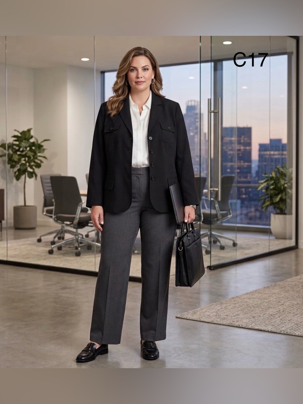 Anne Klein Classic Black blazer, Size 24W